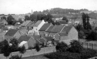 carte postale ancienne de Grammont Vue à vol d'oiseau sur le ville et la vieille montagne