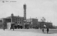 carte postale ancienne de Gand Gare Saint Pierre (construite en 1912)