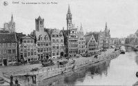 postkaart van Gent Vue panoramique du Quai aux Herbes