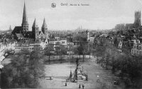 carte postale ancienne de Gand Marché du Vendredi