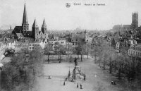 carte postale ancienne de Gand Marché du Vendredi