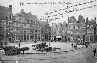 carte postale ancienne de Gand Vue générale de la place Ste Pharaïlde