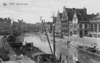 carte postale ancienne de Gand Quai aux Herbes