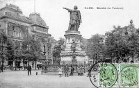 carte postale ancienne de Gand Marché du Vendredi