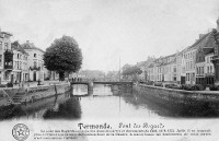 carte postale ancienne de Termonde Pont des Regards