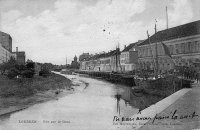 carte postale ancienne de Lokeren Vue sur le Quai