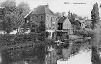 carte postale ancienne de Gand Quai des Moines