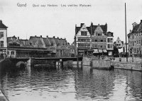 carte postale ancienne de Gand Quai aux Herbes. Les Vieilles Maisons