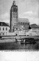 carte postale ancienne de Audenarde Porte des Prairies et l'Eglise Sainte-Walburge
