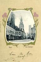 carte postale ancienne de Gand Rue Catalogne