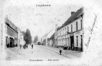 carte postale ancienne de Cruyshautem Rue Neuve