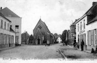 carte postale ancienne de Gijzegem La place du village