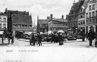 carte postale ancienne de Gand Le marché aux légumes