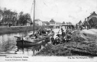 carte postale ancienne de Deinze Canal de Schipdonck