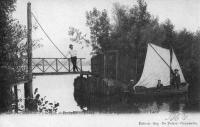 carte postale ancienne de Overmere Lac Overmere - Uytbergen - Berlaere - Donck. Pont de séparation des deux Lacs.