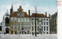 carte postale ancienne de Saint-Nicolas-Waes Ancien hôtel de ville et le musée