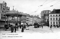 carte postale ancienne de Gand Le marché aux grains