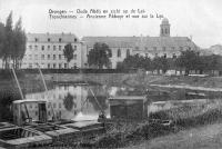 carte postale ancienne de Tronchiennes Ancienne Abbaye et vue sur la Lys