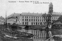 carte postale ancienne de Tronchiennes Ancienne Abbaye côté de la Lys et Quartier des retraitants