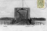 carte postale ancienne de Tamise Perspective du Pont
