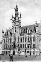carte postale ancienne de Saint-Nicolas-Waes Hôtel de ville