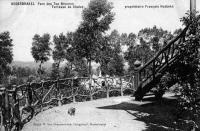carte postale ancienne de Nederbrakel Parc des Top Bronnen - Terasse du Châlet - Propriétaire François Hoebeke