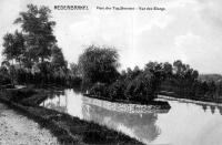 carte postale ancienne de Nederbrakel Parc des Top Bronnen - Vue des étangs
