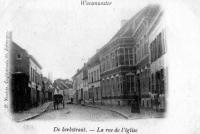 carte postale ancienne de Waesmunster La rue de l'église