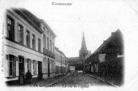 postkaart van Waasmunster La rue de l'église