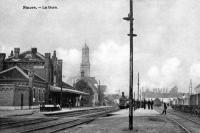 carte postale ancienne de Ninove La Gare