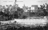 carte postale ancienne de Linkebeek Panorama - Vue prise du Château