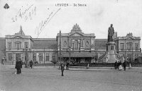 carte postale ancienne de Louvain La Gare