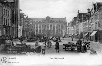 carte postale ancienne de Louvain Le Vieux Marché
