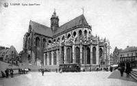 carte postale ancienne de Louvain Eglise Saint-Pierre
