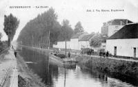 carte postale ancienne de Ruisbroek Le Canal