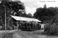 carte postale ancienne de Tervueren Arrêt du tram