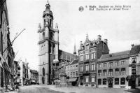 carte postale ancienne de Hal Basilique et Grand Place