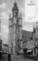 carte postale ancienne de Hal La tour de l'église notre-dame