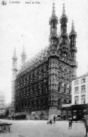 carte postale ancienne de Louvain Hôtel de ville