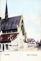 carte postale ancienne de Louvain Eglise du béguinage