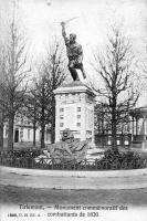 carte postale ancienne de Tirlemont Monument commémoratif des combattants de 1830