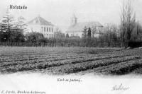 carte postale ancienne de Hofstade Eglise et presbytère