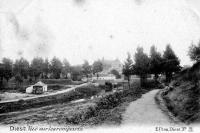 carte postale ancienne de Diest Vue sur les remparts