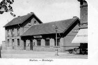 carte postale ancienne de Montaigu Station