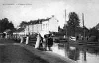 carte postale ancienne de Ruisbroek L'écluse et le canal