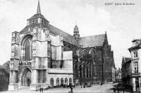 carte postale ancienne de Diest Eglise St Sulpice