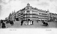 carte postale ancienne de Ostende Digue de mer