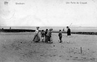 carte postale ancienne de Wenduyne Une partie de croquet