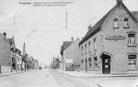 carte postale ancienne de Westende Entrée du village vers Nieuport