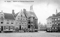 carte postale ancienne de Furnes Marché aux pommes et corps de garde